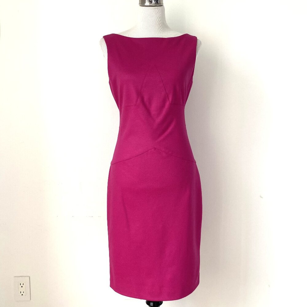 Diane Von Furstenberg Renda Wool Dress Fuchsia Pink